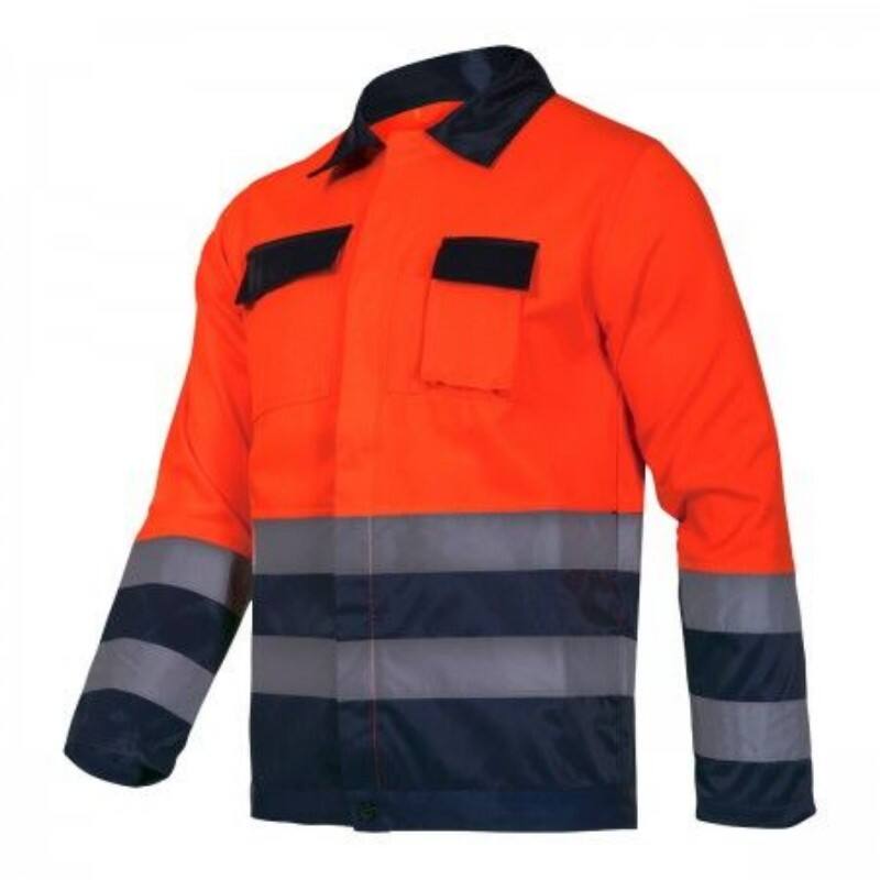 Long Sleeves Construction Work Jacket  with Reflector and Multi Pockets