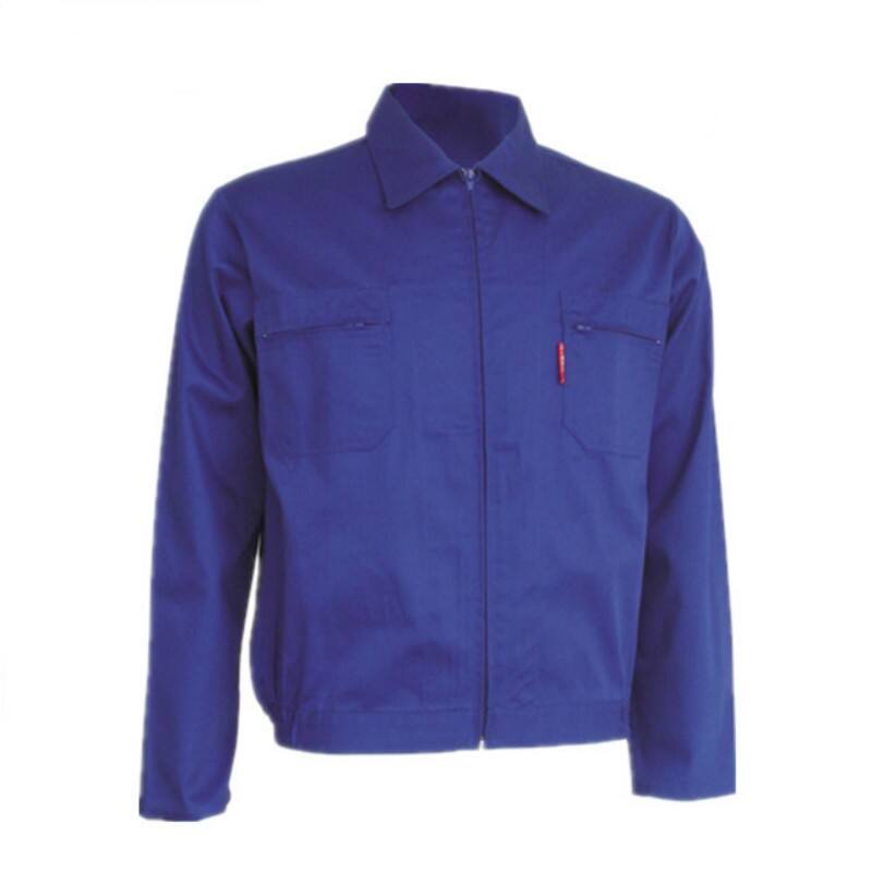 WH202 	Royal Blue Workwear jacket Elastic Side waist Jacket Full zipper Jacket with Stand Cuff Work jackets