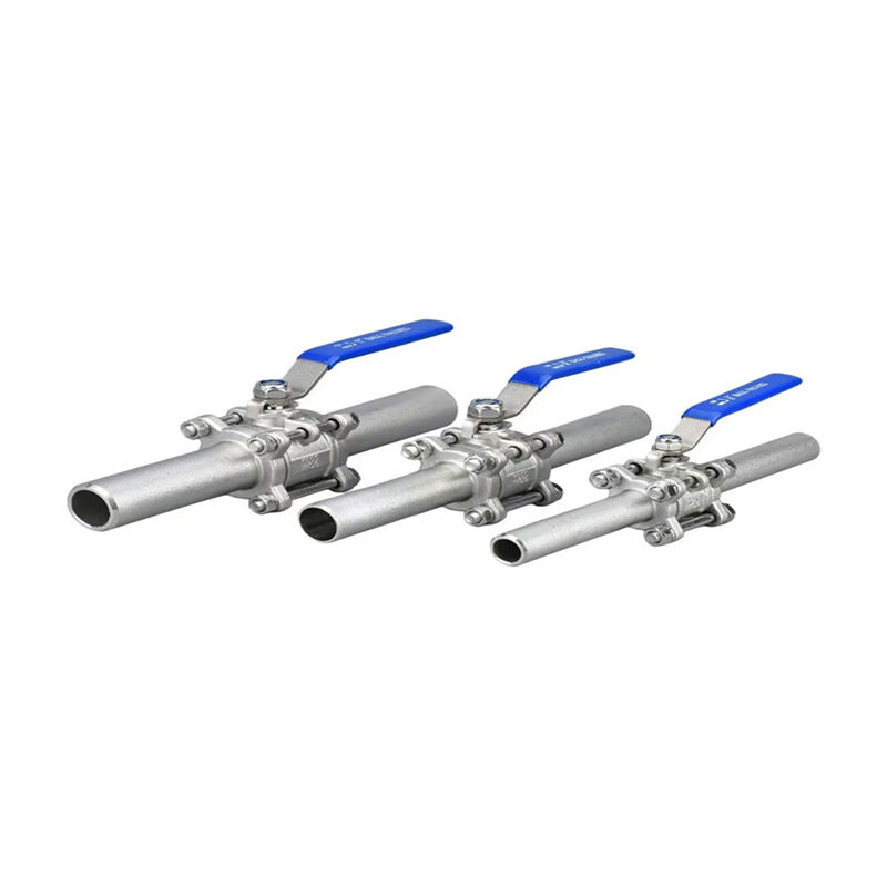 Třídílný navařovací koulový ventil s prodloužením