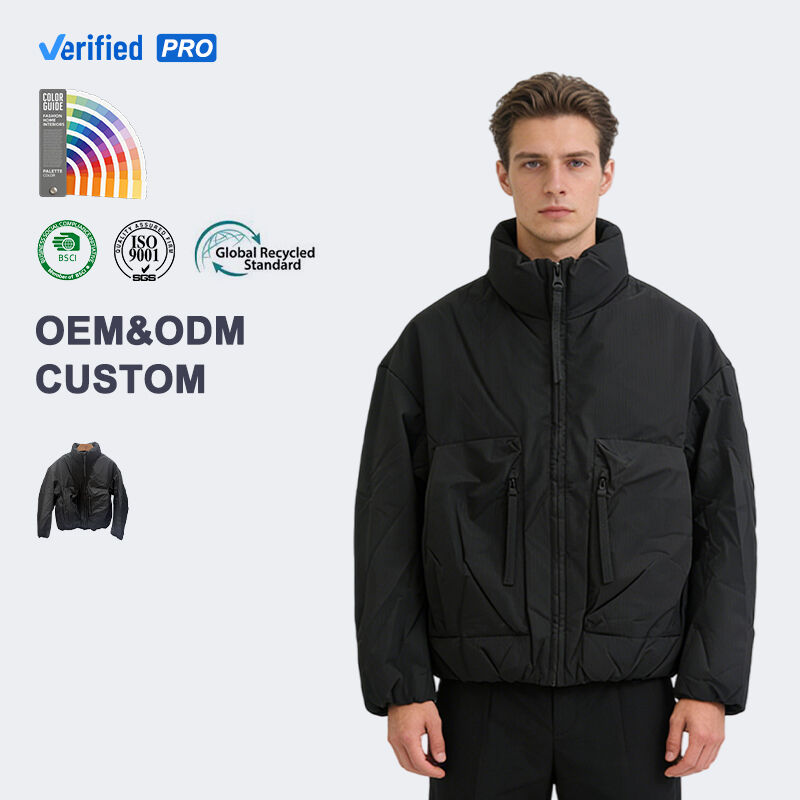 High Density Windproof Winter Big Pockets Men's Windproof Puffer Jacket