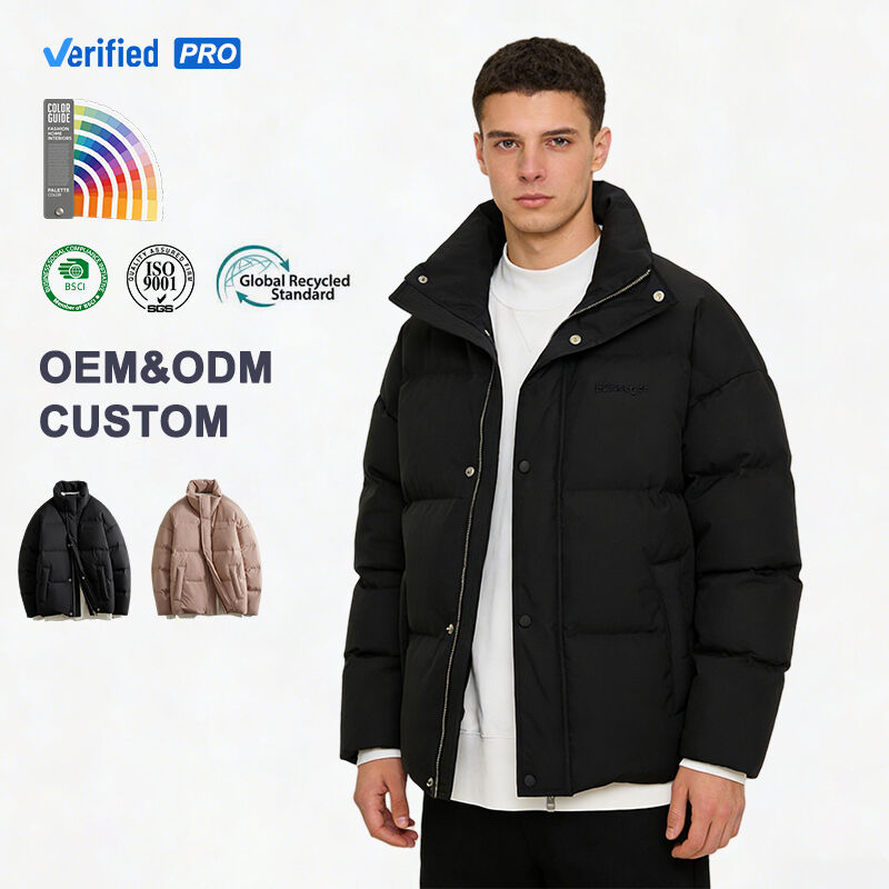 OEM Custom Logo High Fashion Men's Warm Windproof Puffer Jacket 