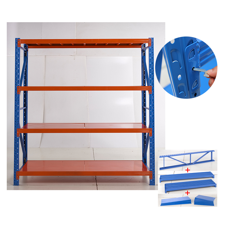 Wide span warehouse medium duty shelving