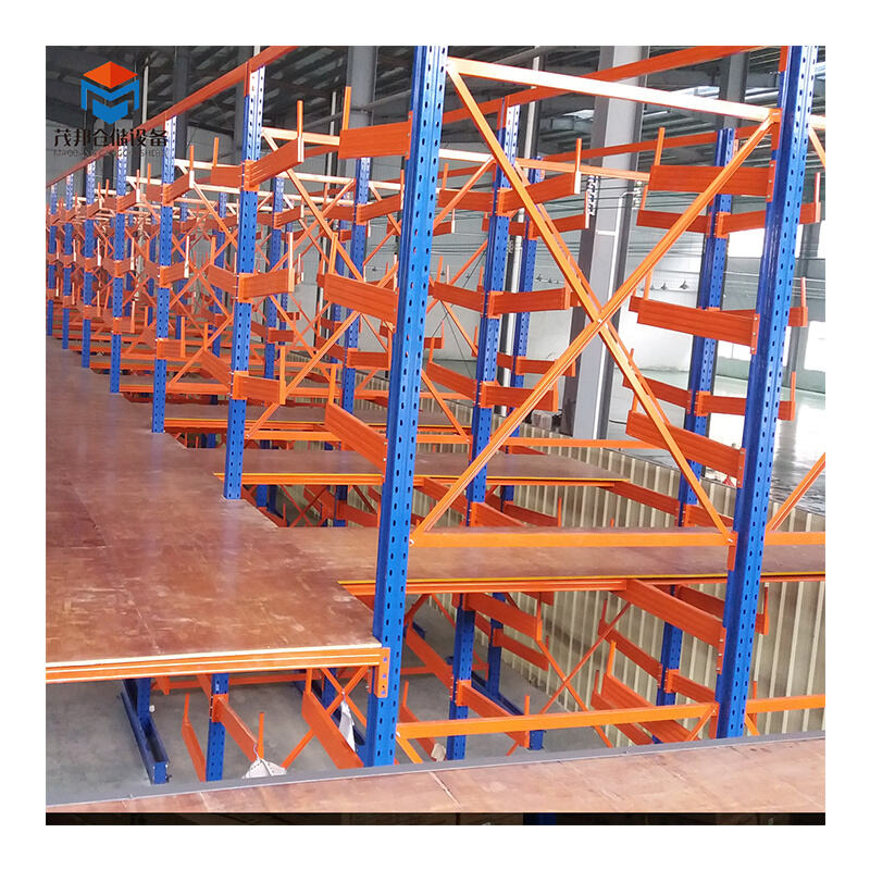 Rak Gudang Cantilever dari Baja Tahan Lama untuk Material Berprofil Panjang