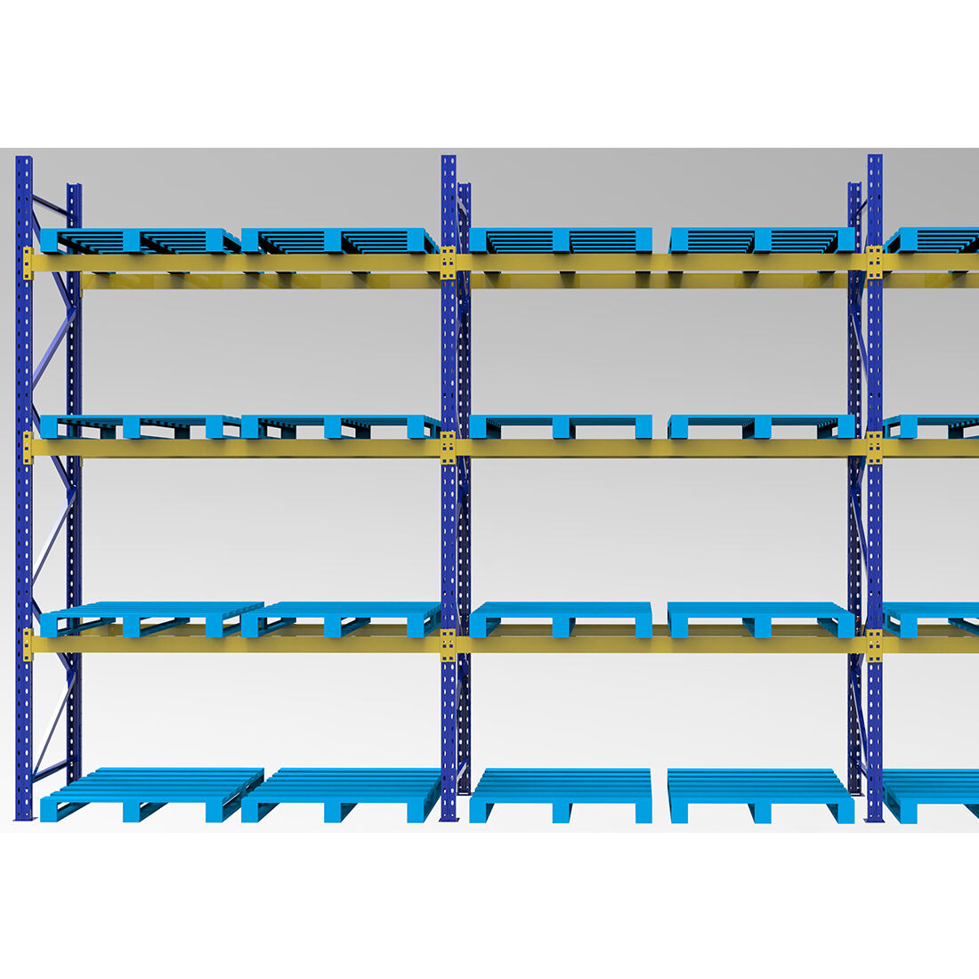 estante de almacenamiento metálico industrial para palets