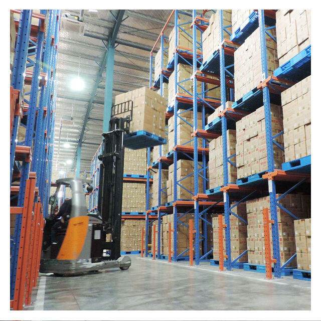 ชั้นวางแบบ Drive-in สำหรับห้องเย็น สำหรับระบบแช่แข็งและห่วงโซ่ความเย็น การจัดเก็บแบบความหนาแน่นสูง