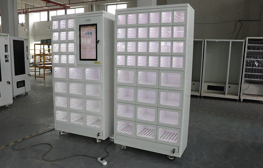 Grid self-service fresh food cabinet (24 grids with screen)