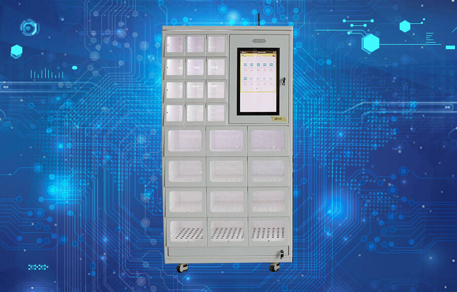 Grid self-service fresh food cabinet (24 grids with screen)