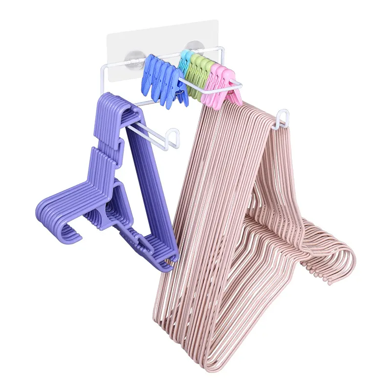 Self Adhesive Hanger Storage Rack Holder for Adult or Child Clothes Hangers, Hanger Organizer