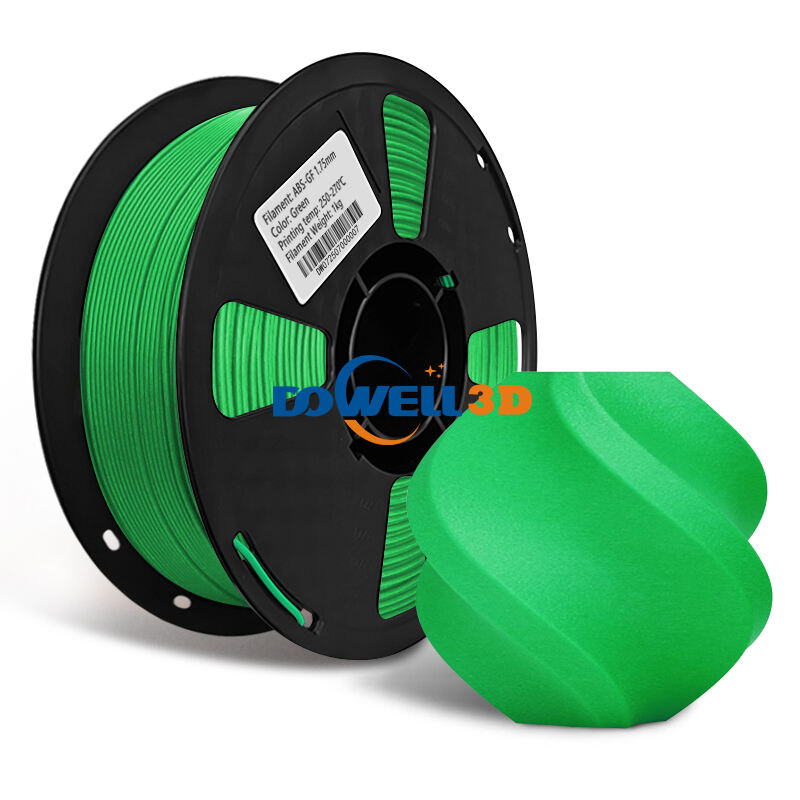 Filament imprimante 3D Dowell ABS fibre de verre, vert mat, 2,85 mm, 1 kg, grande ténacité, forte résistance aux chocs, filament ABS GF