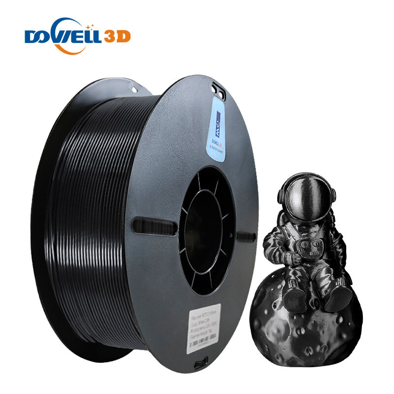 Dowell3d filament d'impression 3D PETG de haute qualité 1,75 mm 2,85 mm, haute précision, enroulement soigné, filament noir 1 kg/rouleau