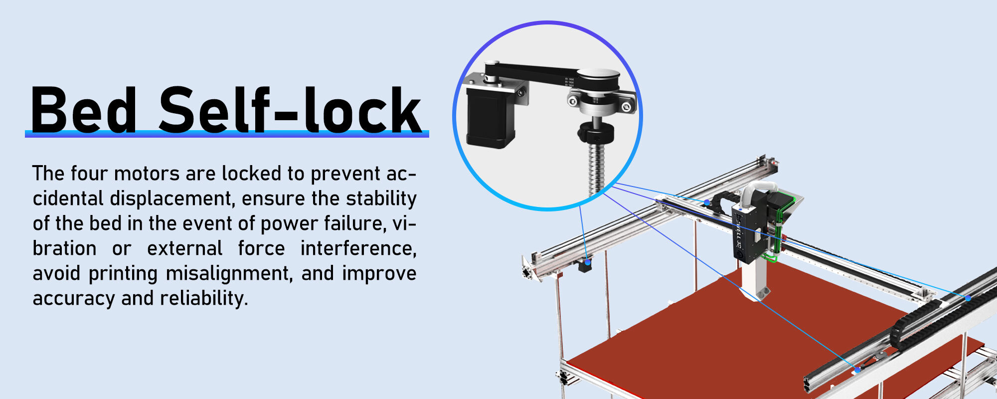 Fast Printing Granular Extruder 3d Printer bed self-lock.jpg