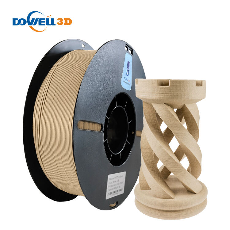 filament pour imprimante 3D PLA bois 1,75 mm avec texture bois mat, toucher bois véritable, enroulement soigné, matériau d'impression FDM