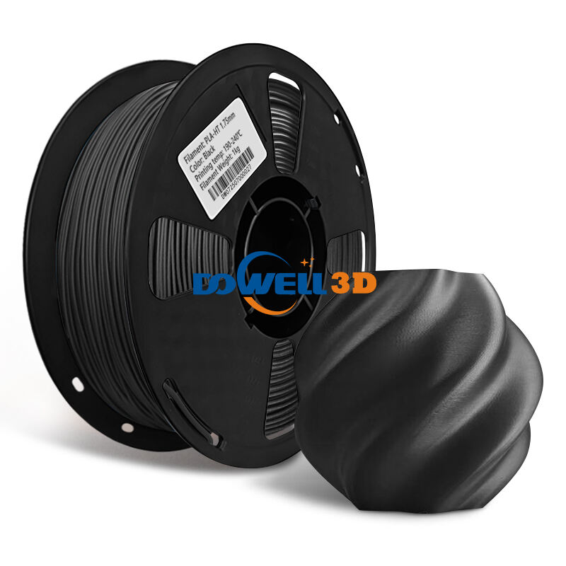 Dowell3d filament PLA haute température pour impression 3D, filament noir de 1,75 mm, haute précision, sans bouchon, stable à la chaleur jusqu'à 150 °C