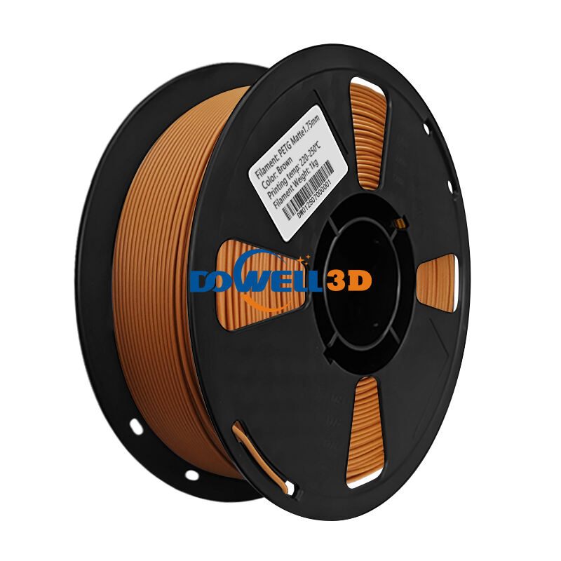 Filament 3D haute précision PETG mat bobinage soigné 2,85 mm 1 kg/rouleau grande ténacité matériau d'impression 3D FDM durable brun