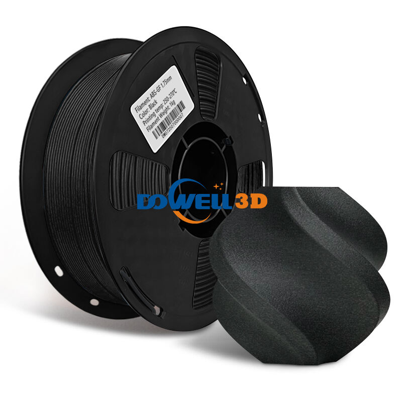Filaments en fibre de verre ABS 1,75 mm noir mat, haute rigidité, résistance chimique, filament d'impression pour applications industrielles