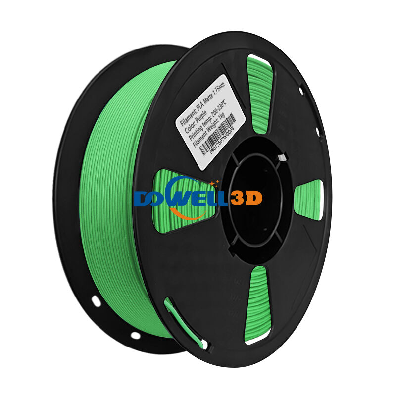 Filament 3D PLA mat haute ténacité 1,75 ± 0,02 mm, haute précision, sans bulles, matière d'impression verte mat