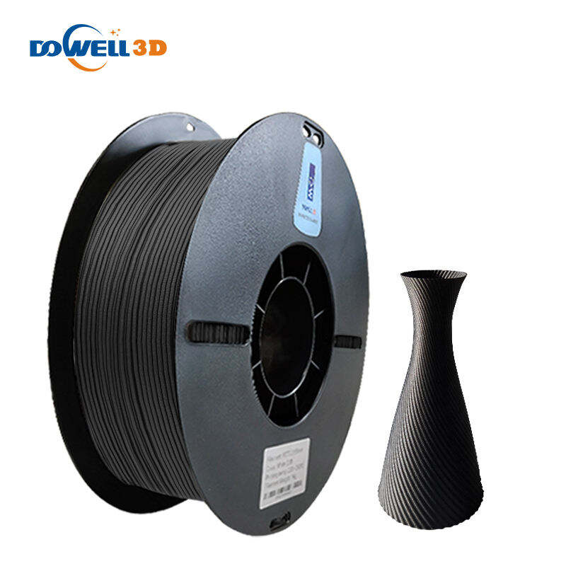 Filament 3D haute performance PETG CF renforcé en fibre de carbone, matériau d'impression anti-déformation noir 1,75 mm 1 kg
