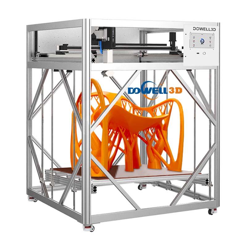 DP-A12 მაღალი სიჩქარის პელეტების 3D პრინტერი, 1200 მმ დიდი ფორმატის სახელურის ექსტრუზია, საყოფაცხოვრებო ნივთებისა და სკამების დაბეჭდვა ავტომატური დასალეველადების ფუნქციით, სტაბილური ექსპლუატაცია