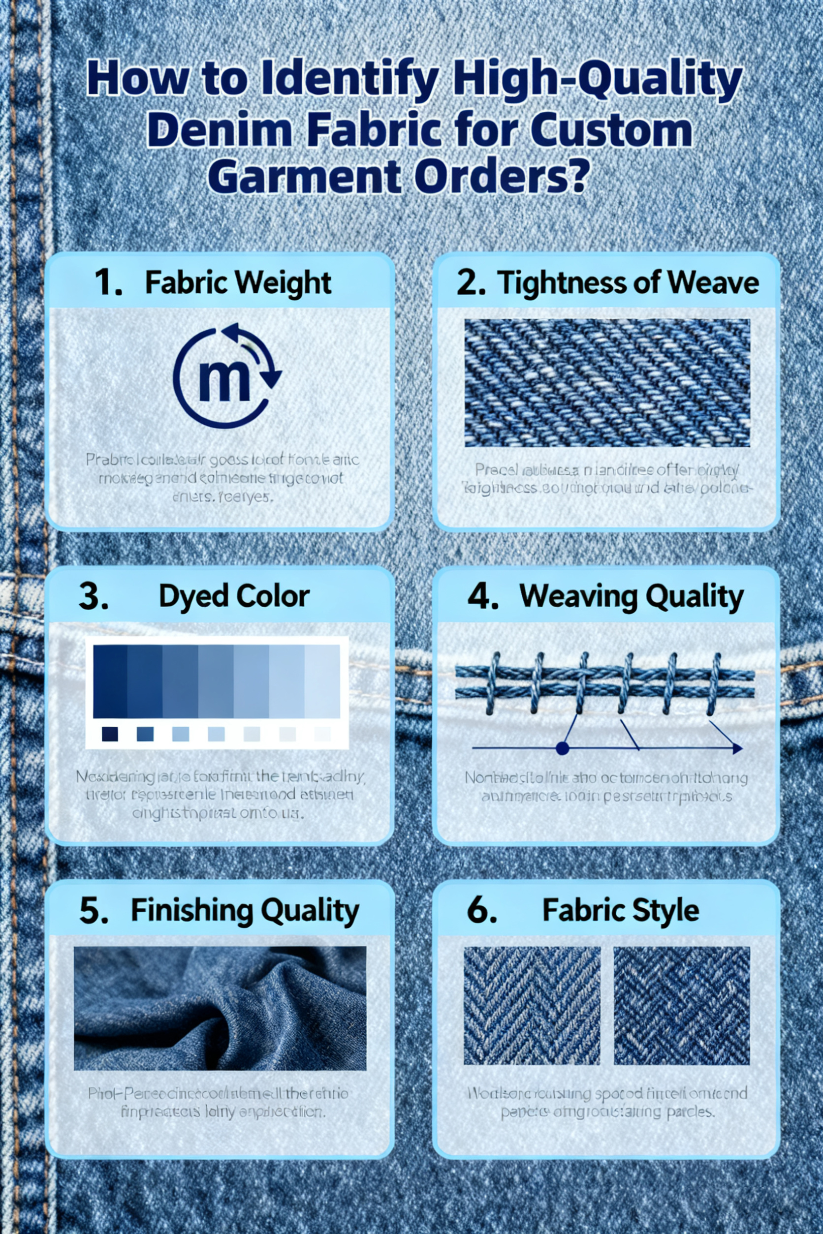 How to Identify High-Quality Denim Fabric for Custom Garment Orders?