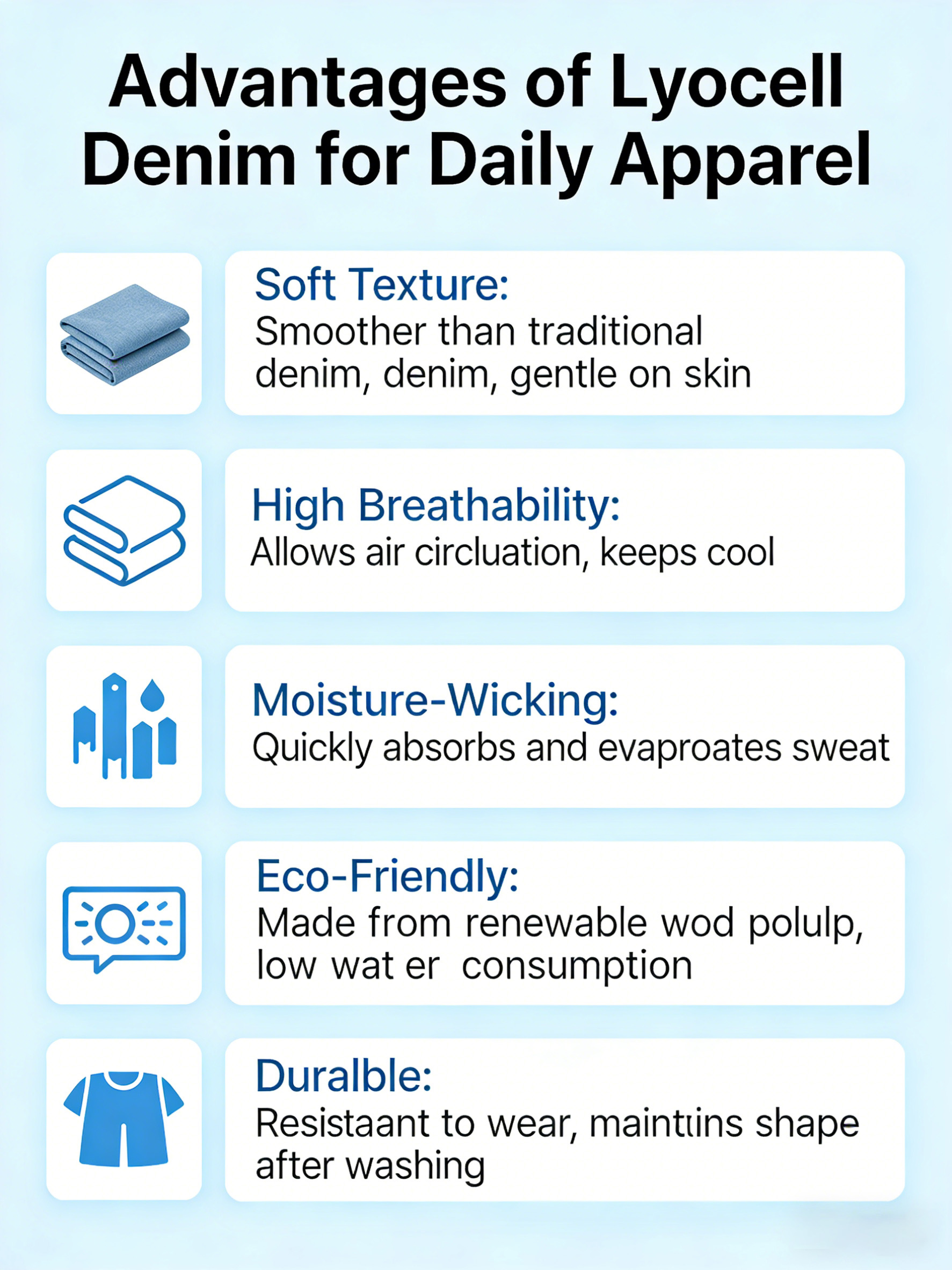 What Advantages Does Lyocell Denim Have for Daily Apparel
