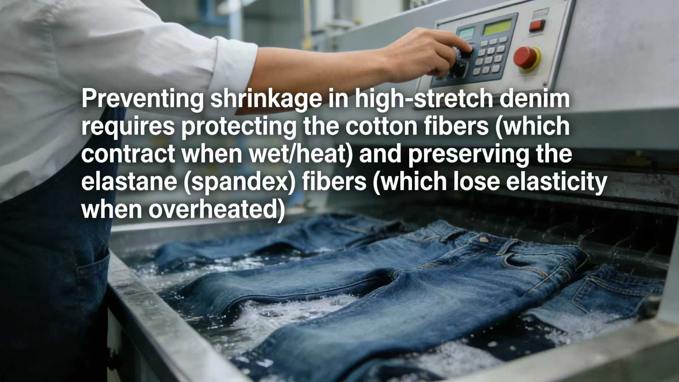 Does high-stretch denim fabric shrink easily and how to avoid it?