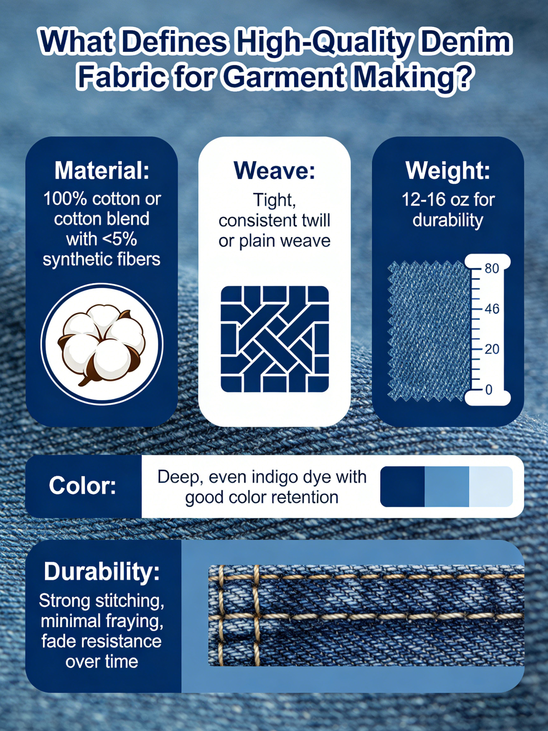 What Defines High-Quality Denim Fabric for Garment Making
