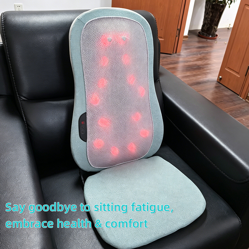Fábrica de cojines ergonómicos calefactables para espalda y asiento ODM/OEM | Cojín personalizado corrector de postura con función de masaje para sillas de oficina
