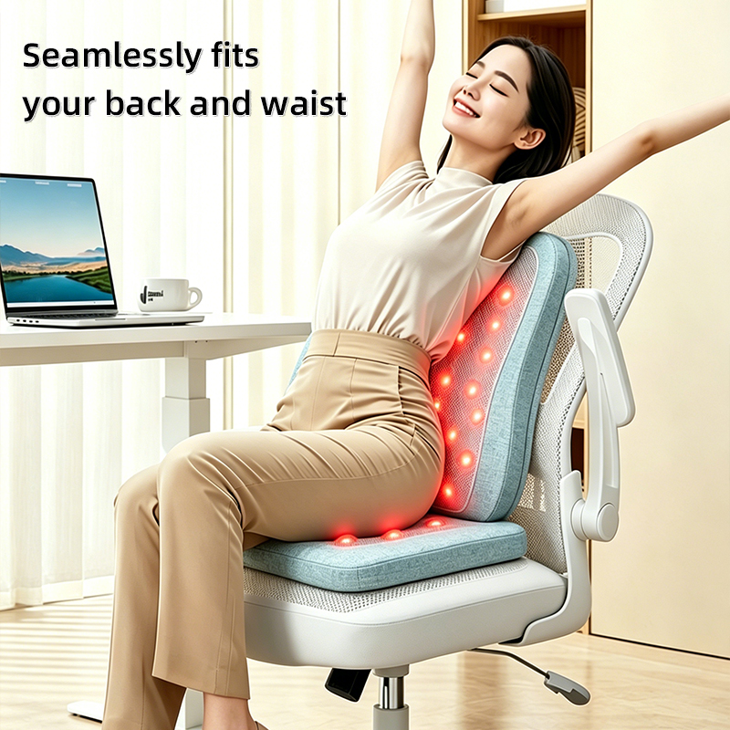 ODM OEM Ergonomic Heated Back & Seat Cushion Factory Custom Posture Corrector Massage Cushion for Office Chairs (5).png