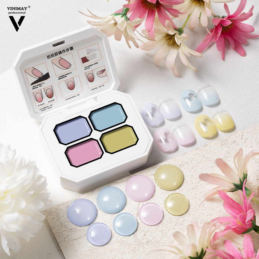 Garden Diary Pat Pat Gel Collection 4 Colors Creamy Texture Painting Gel Pallet