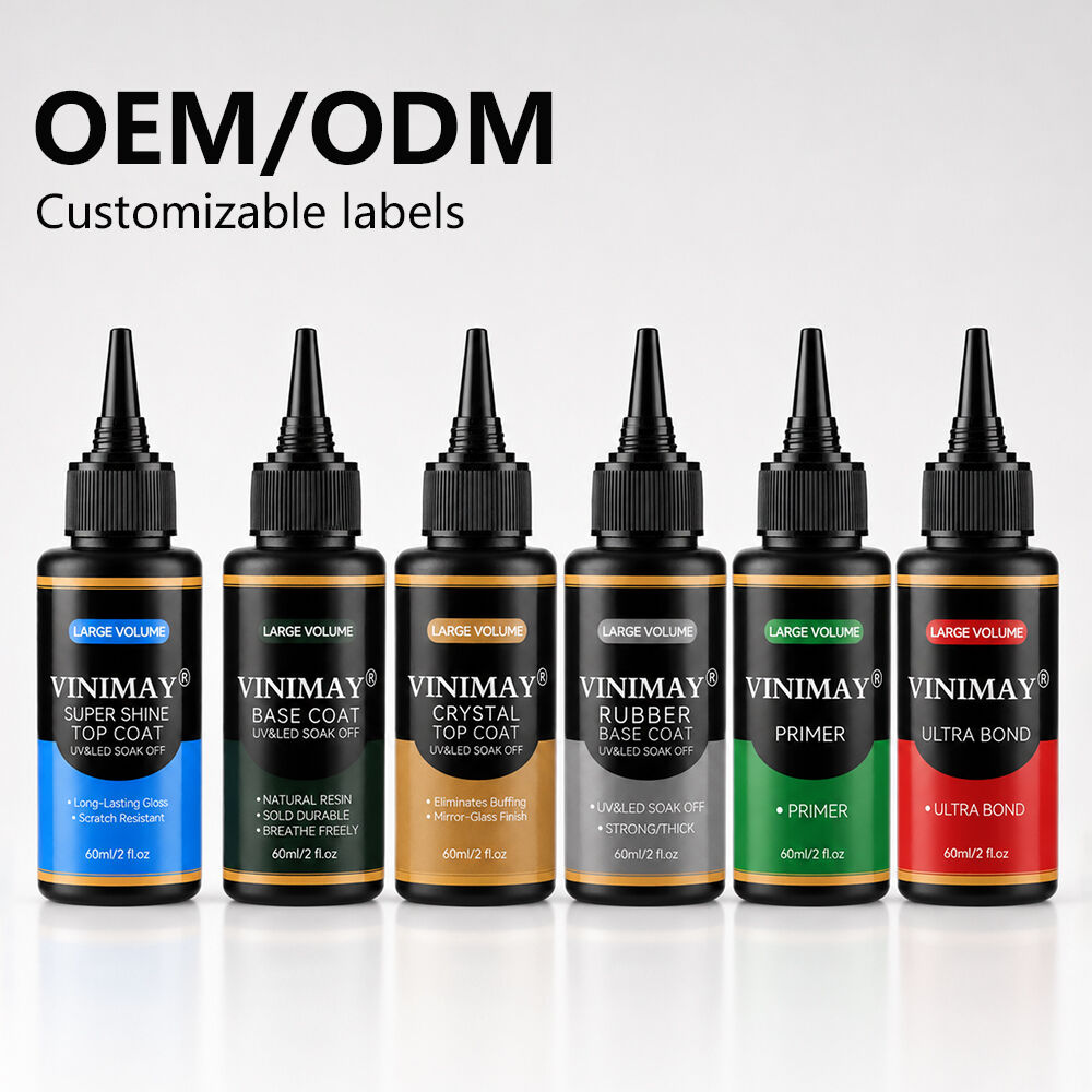Vinimay 60 ml iepakojums — nagu priekšapstrāde (dezhidratators), nagu līmes ultra stiprā saiste, pielāgojams jūsu logotips, bezvārīšanas augšējā kārta, pamata kārta salona vajadzībām