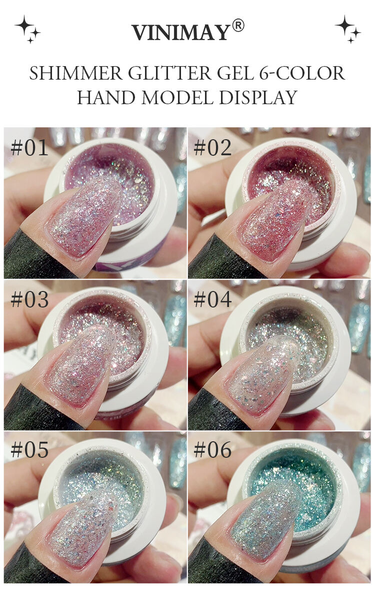 High Density Shiny Glitter Flash Gel Polish Private Label 6 Colors Reflective Shimmer Glitter Gel in Jar (9).jpg