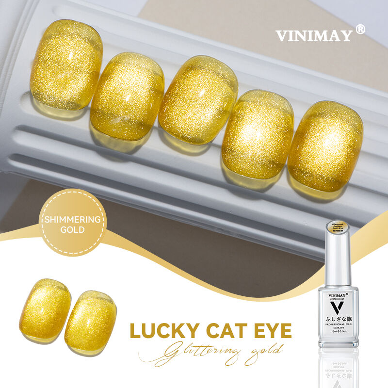 Verniz em Gel Vinimay Golden Lucky Cat Eye, 15 ml