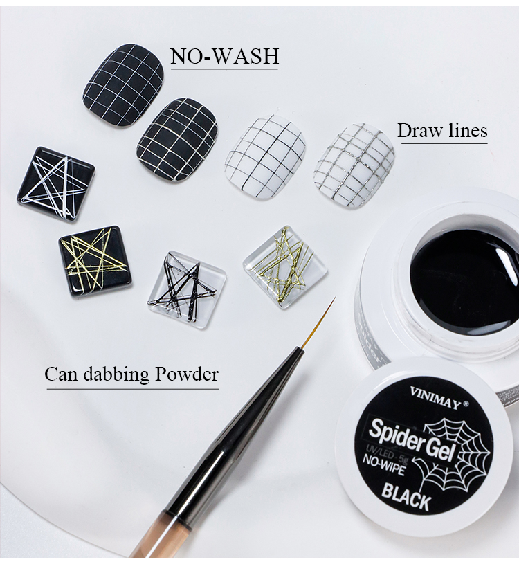 no wipe wash free spider gel nail art liner gel-55