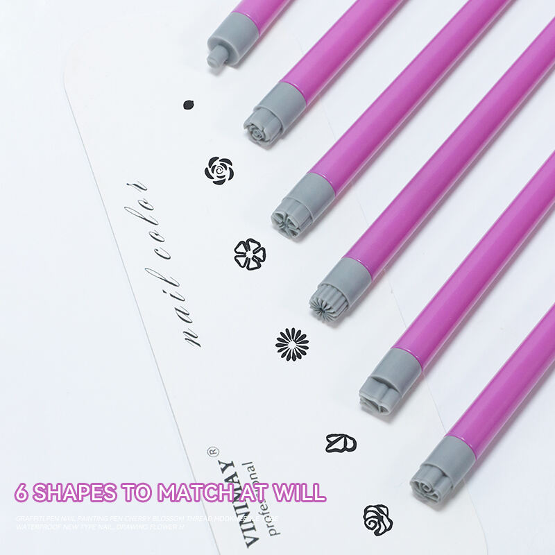 Vinimay 6 PCS Nail Art Stamp Pen Set