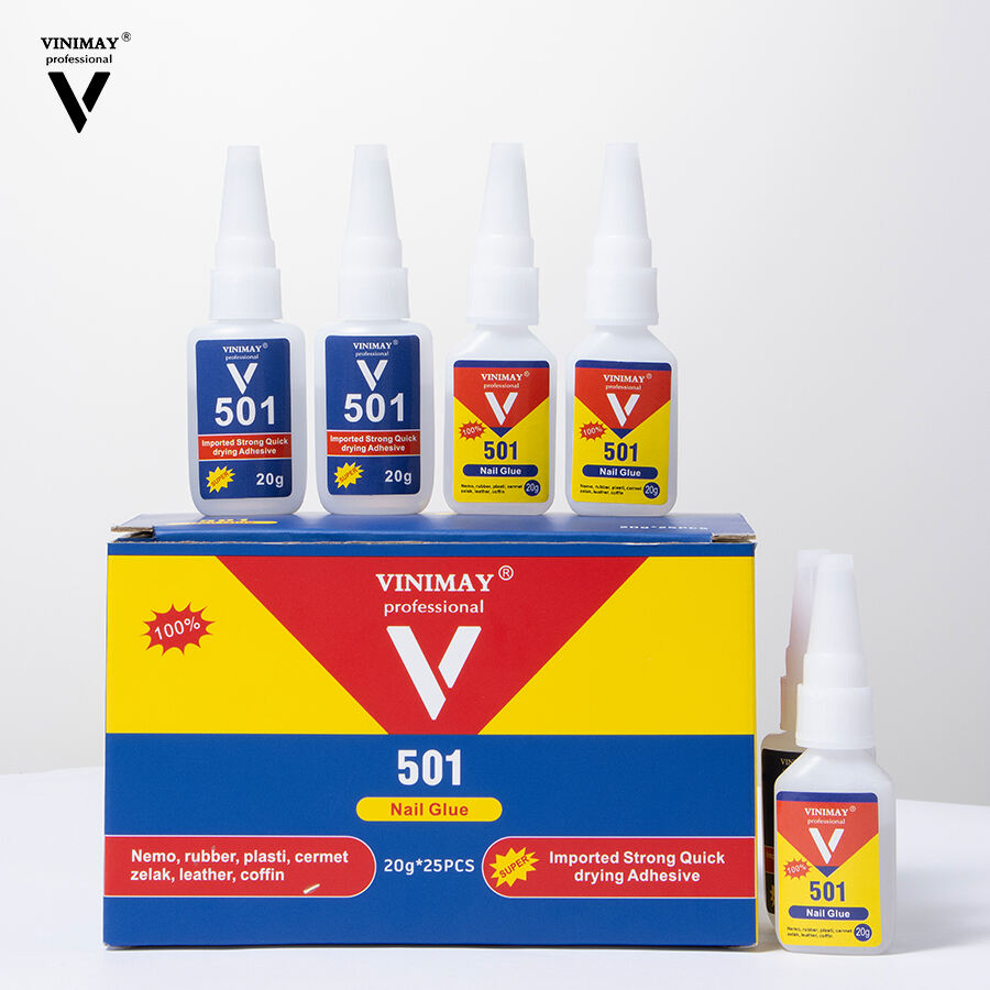 Cola Vinimay Quick Air Dry 501 para Unhas, Gel Macio Super Forte para Pontas de Unhas, Cola Duradoura para Unhas Postiças para Atacado