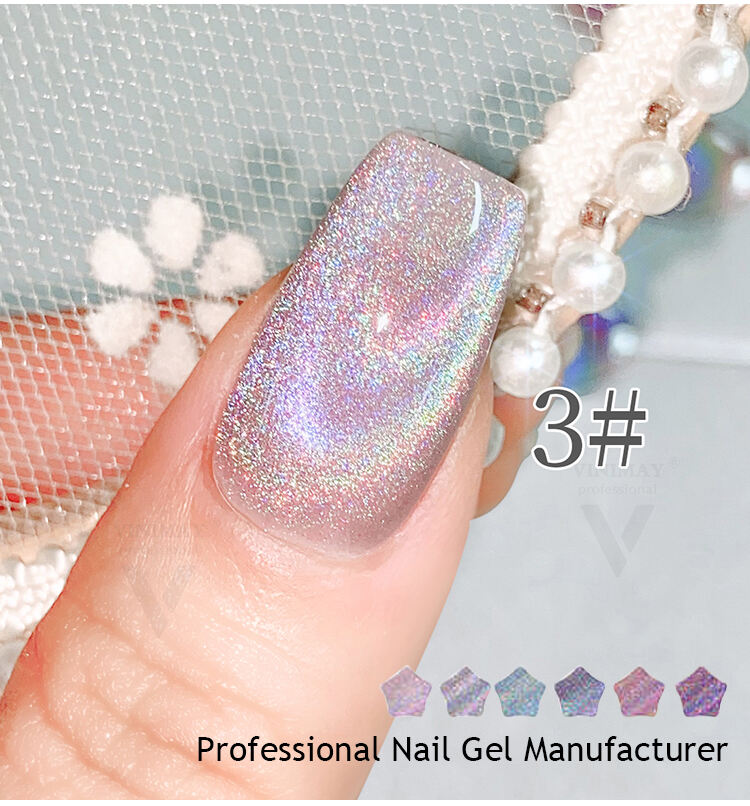 laser rainbow crystal glass cat eye gel polish-62