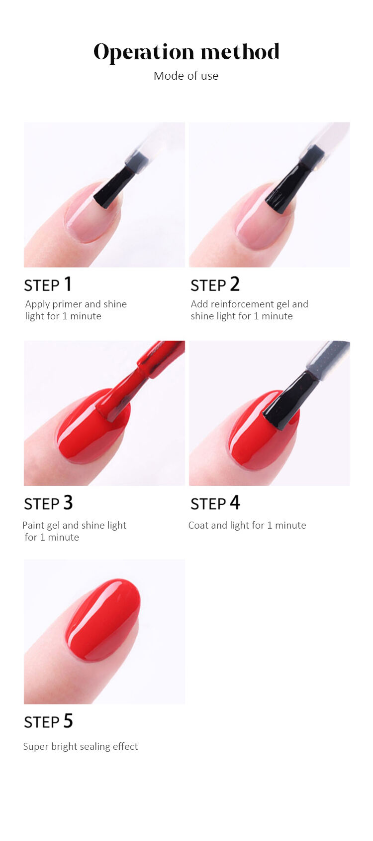 Vinimay Hot Sale Sealant Primer Easy Soak Off UV Gel Polish long lasting Base And Top Coat Gel Nail Polish Wholesale supplier