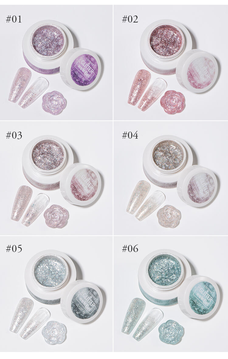 High Density Shiny Glitter Flash Gel Polish Private Label 6 Colors Reflective Shimmer Glitter Gel in Jar (8).jpg