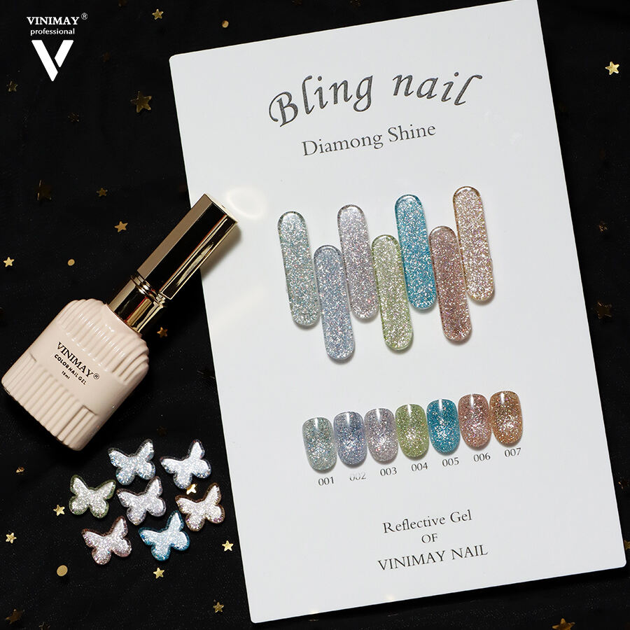 Two Styles Diamond Flash Reflective Glitter Gel Polish Super Shinny