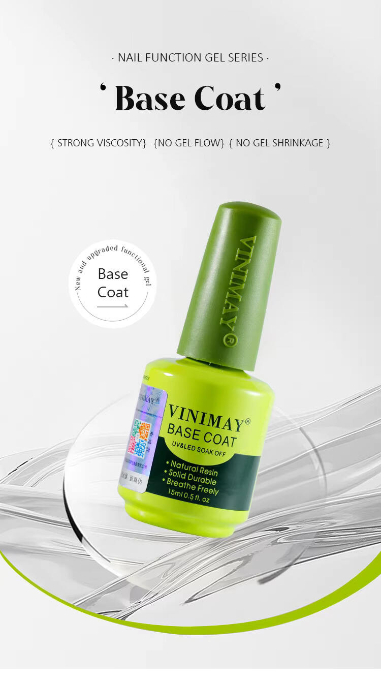 Vinimay 15ml Factory OEM OBM  Private Label Base Coat UV Gel Polish for Beauty Use supplier