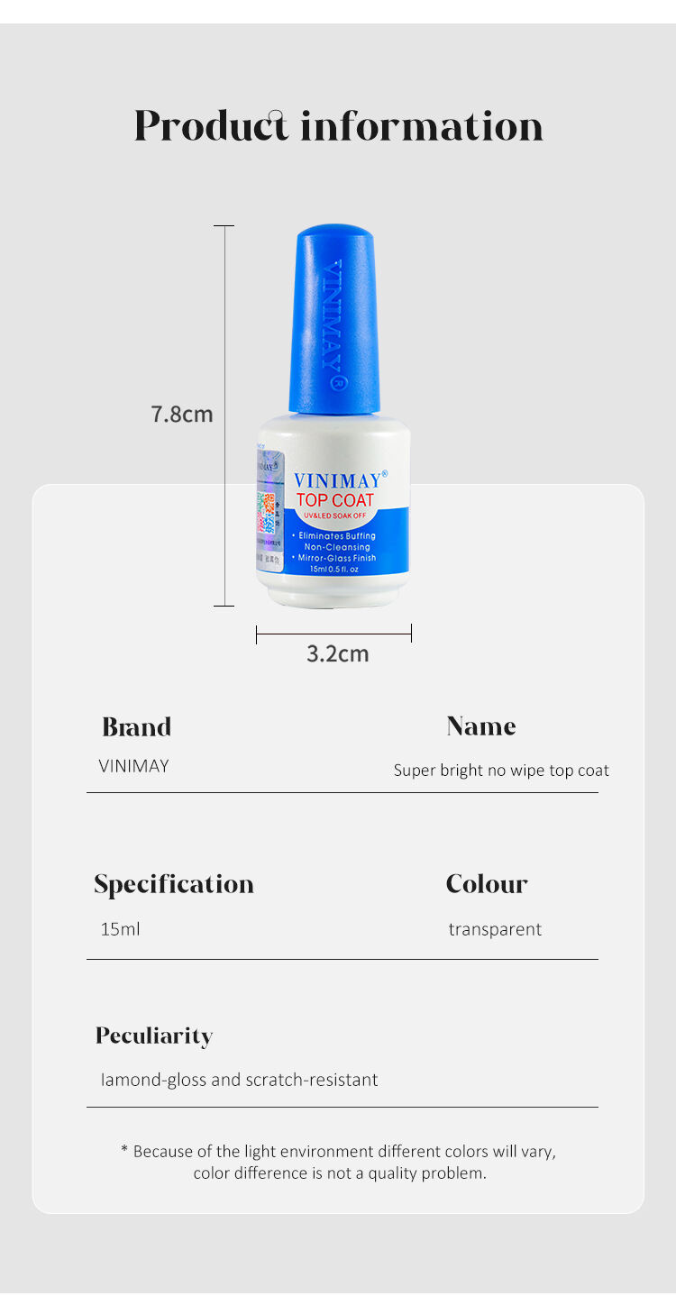 Vinimay Hot Sale Sealant Primer Easy Soak Off UV Gel Polish long lasting Base And Top Coat Gel Nail Polish Wholesale factory