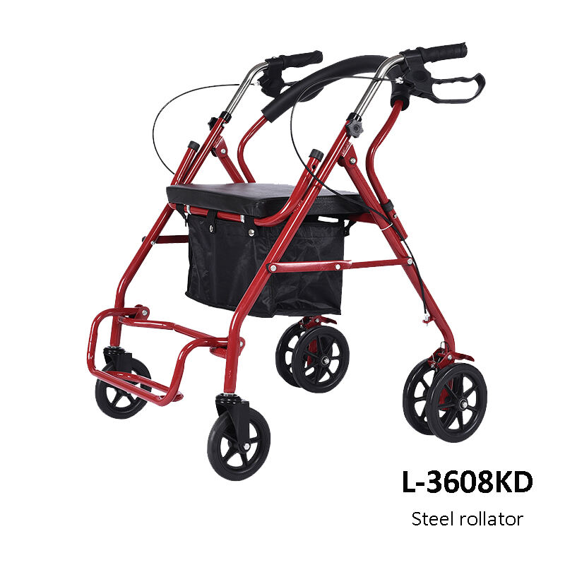 LIYUAN Steel rollator with pedals and shopping bag