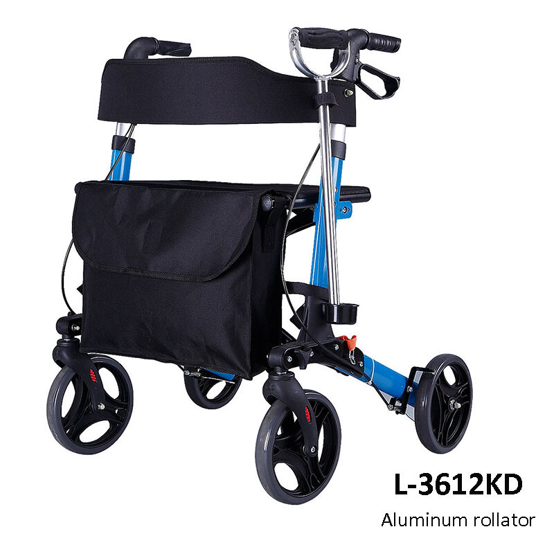 LIYUAN Aluminum folding rollator with shopping bag