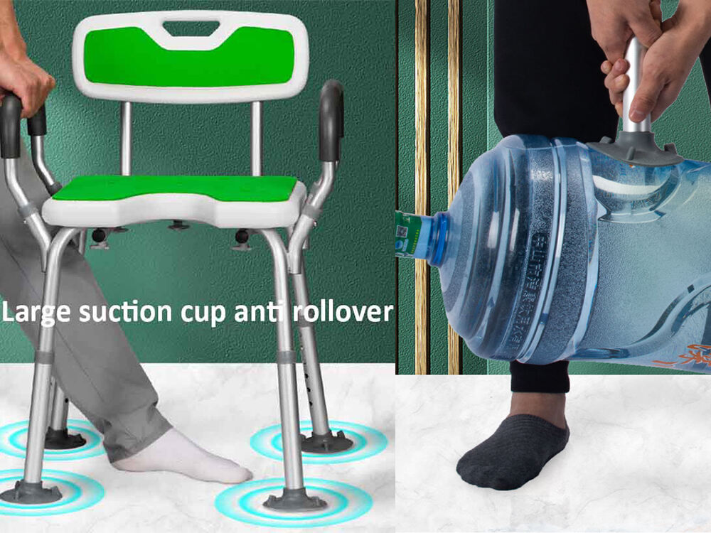 Regular shower chair - comparison of suction cup mats and original mats