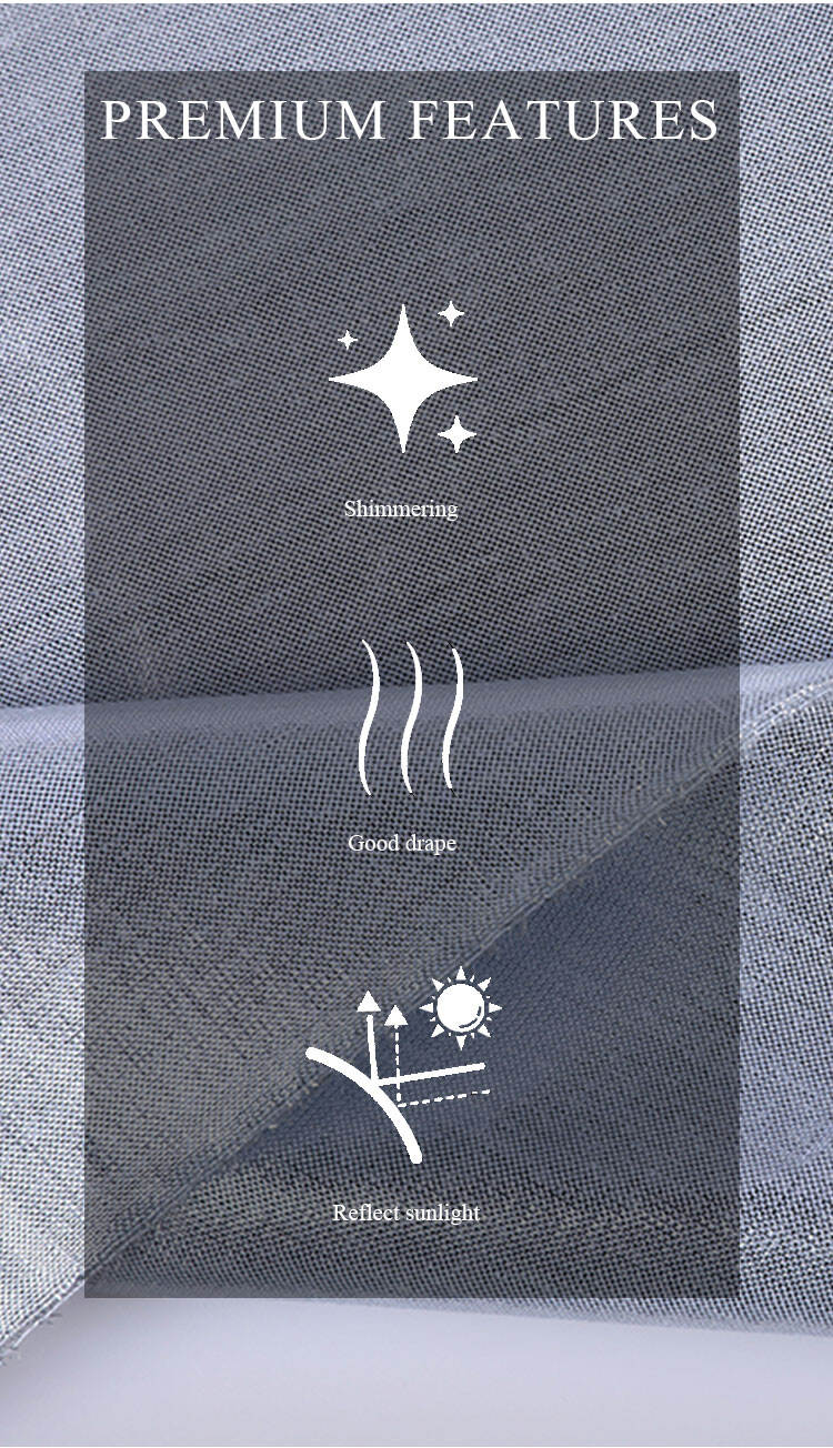 Premium features of lurex glitter fabric: shimmering effect, good drape, and sunlight reflection.