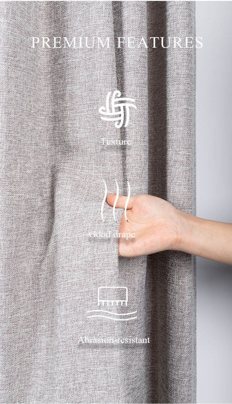 Premium features of C012 heavy-slub fabric: textured surface, good drape, abrasion resistant.