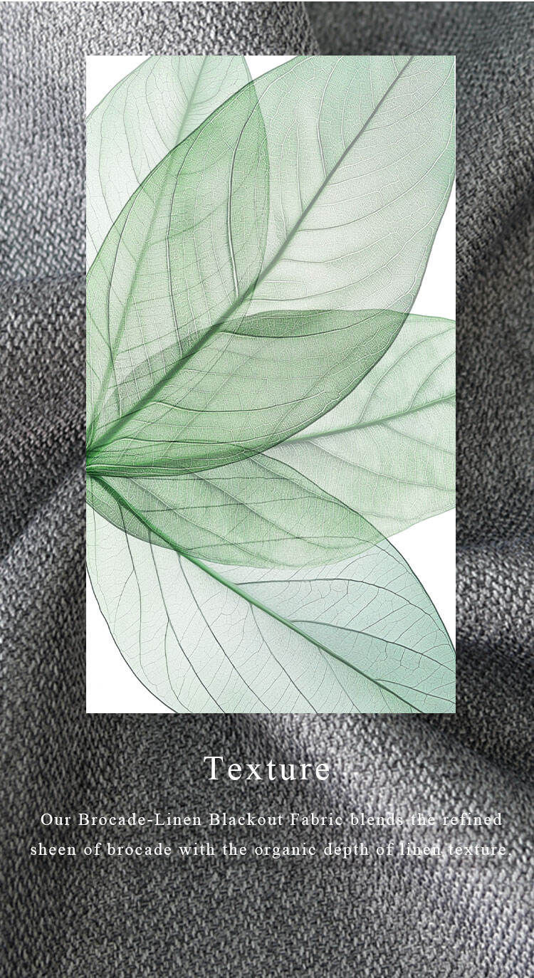 Texture concept—brocade-linen blackout fabric with natural linen-like depth and refined woven sheen
