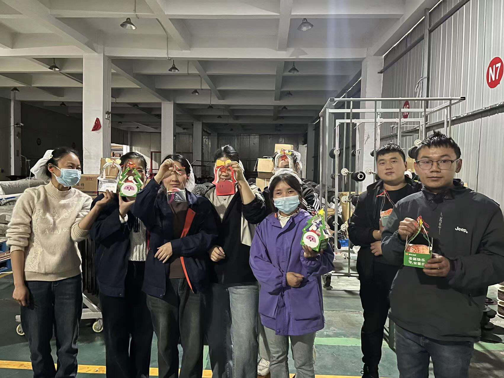 Gift-giving moments in the office & workshop—smiles, gratitude, and togetherness