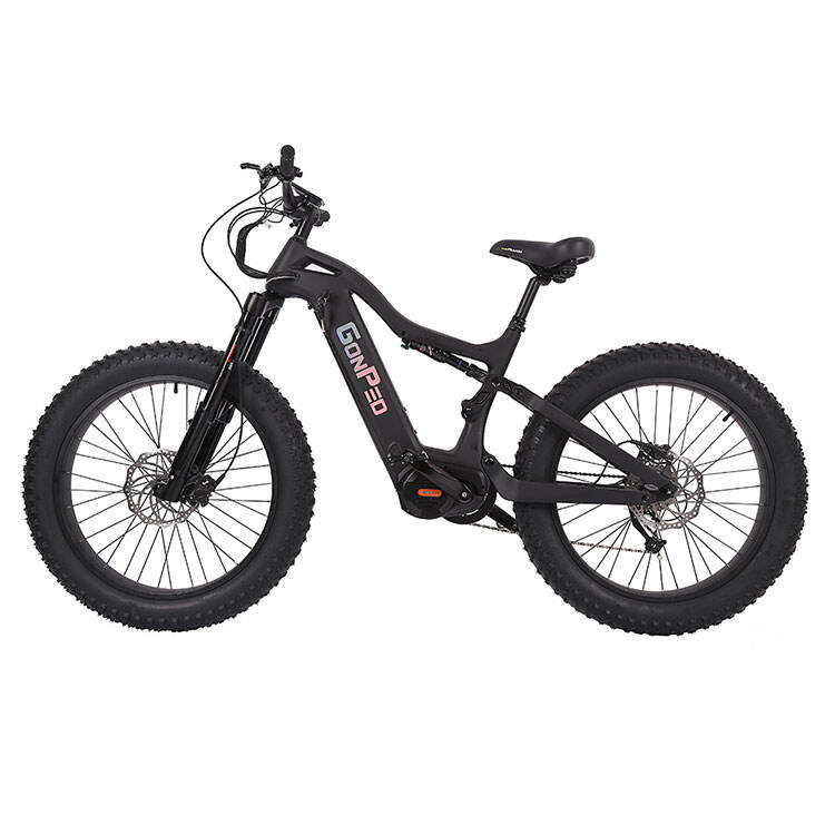 Emtb Carbon Fiber Ebike 26Inch Dual Suspension 48V 1000W Ebike Mid Motor Bafang M620 Frame Electric Bike