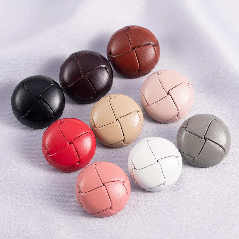 leather button